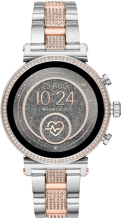 montre connectee michael kors femme|michael kors white watches women.